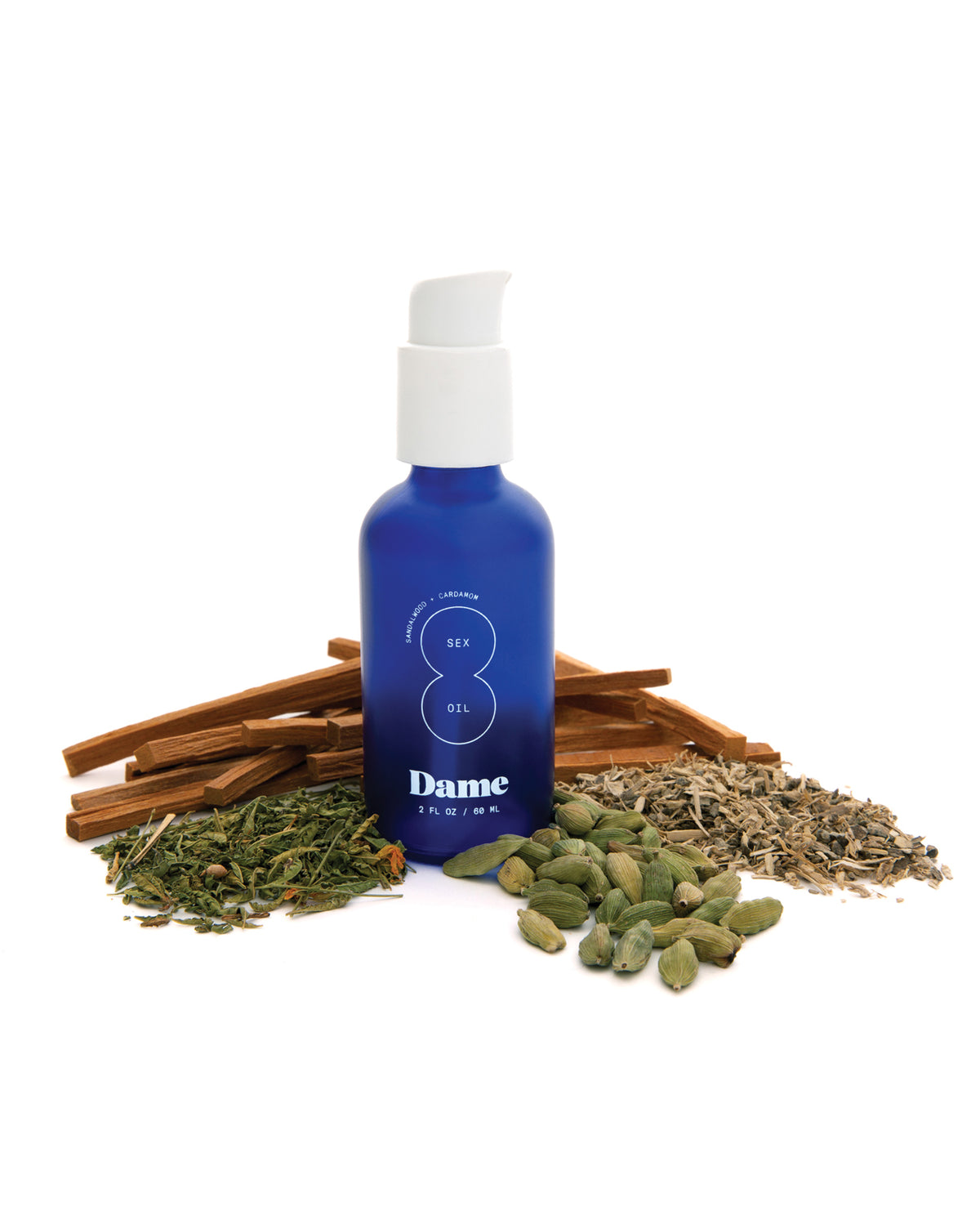 Dame Sex Oil Massage Oil – Sandalwood + Cardamom, 2 oz – view 2