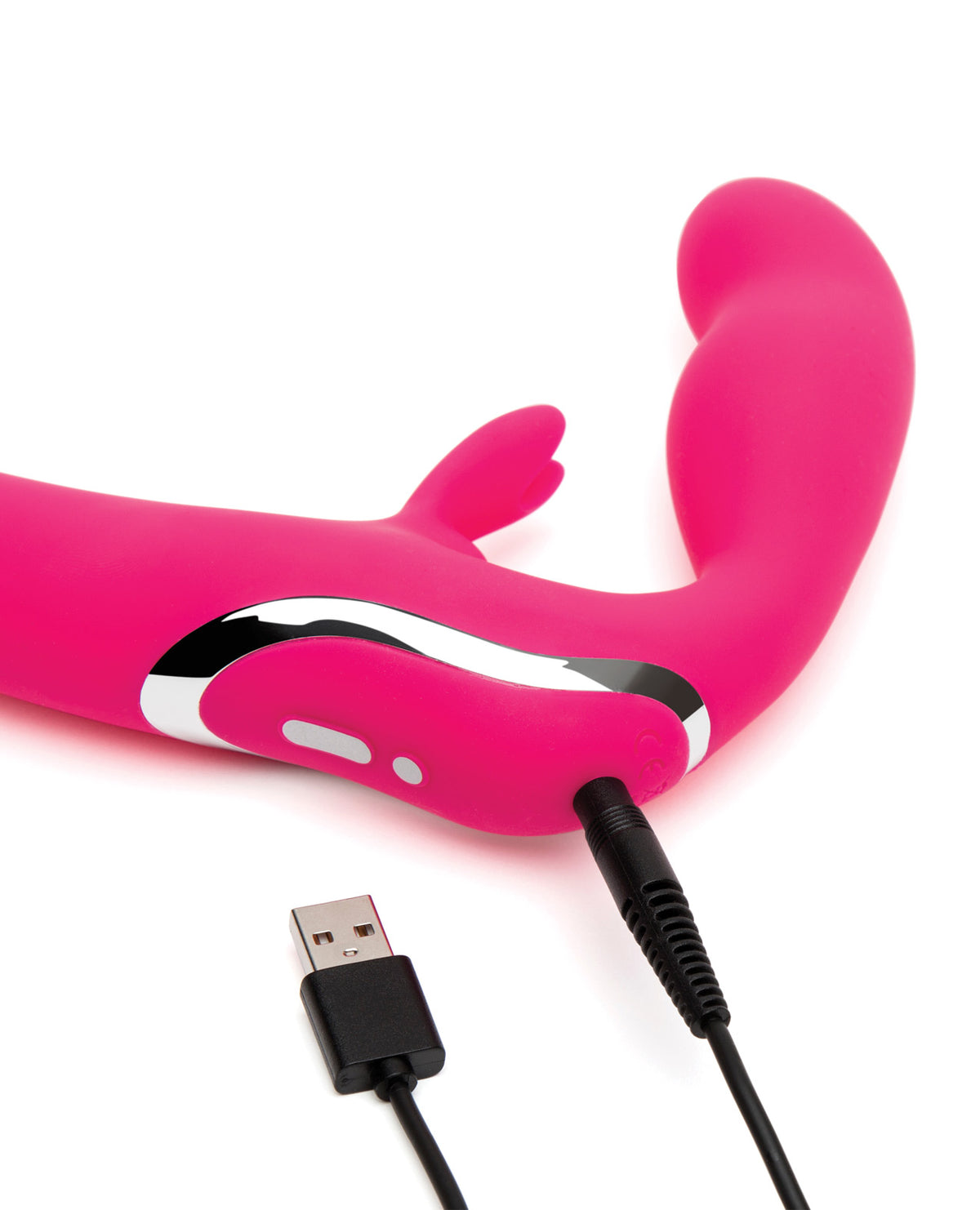 Happy Rabbit Strapless Strap-On Rabbit Vibe – Pink – view 5