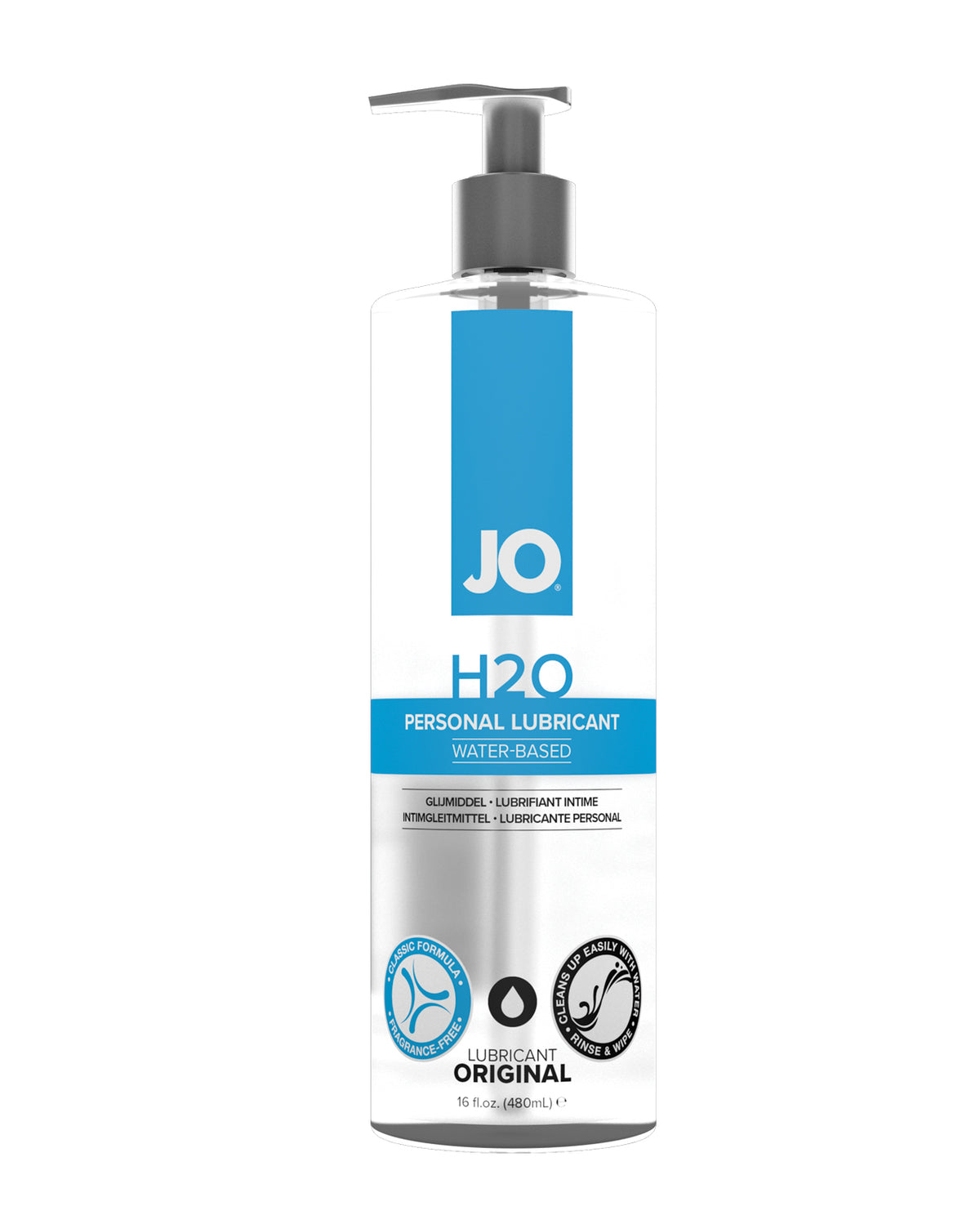 JO H2O Original Water-Based Lubricant – 16 oz