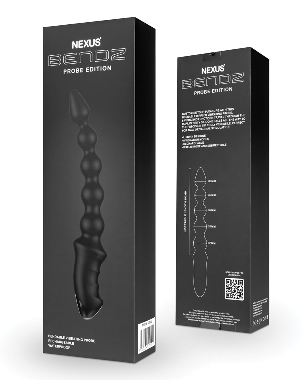 Nexus Bendz Bendable Vibrating Probe – Black – view 5