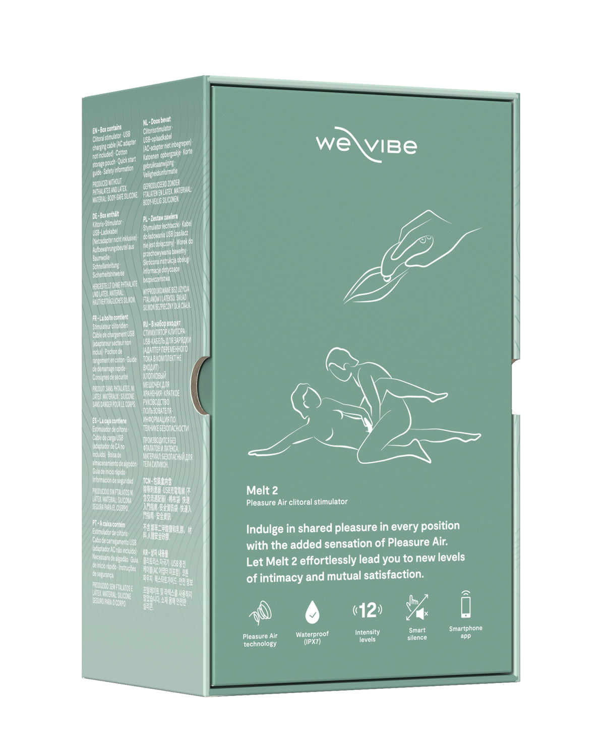 We-Vibe Melt 2 Couples Pleasure Air Stimulator – Sage – view 7