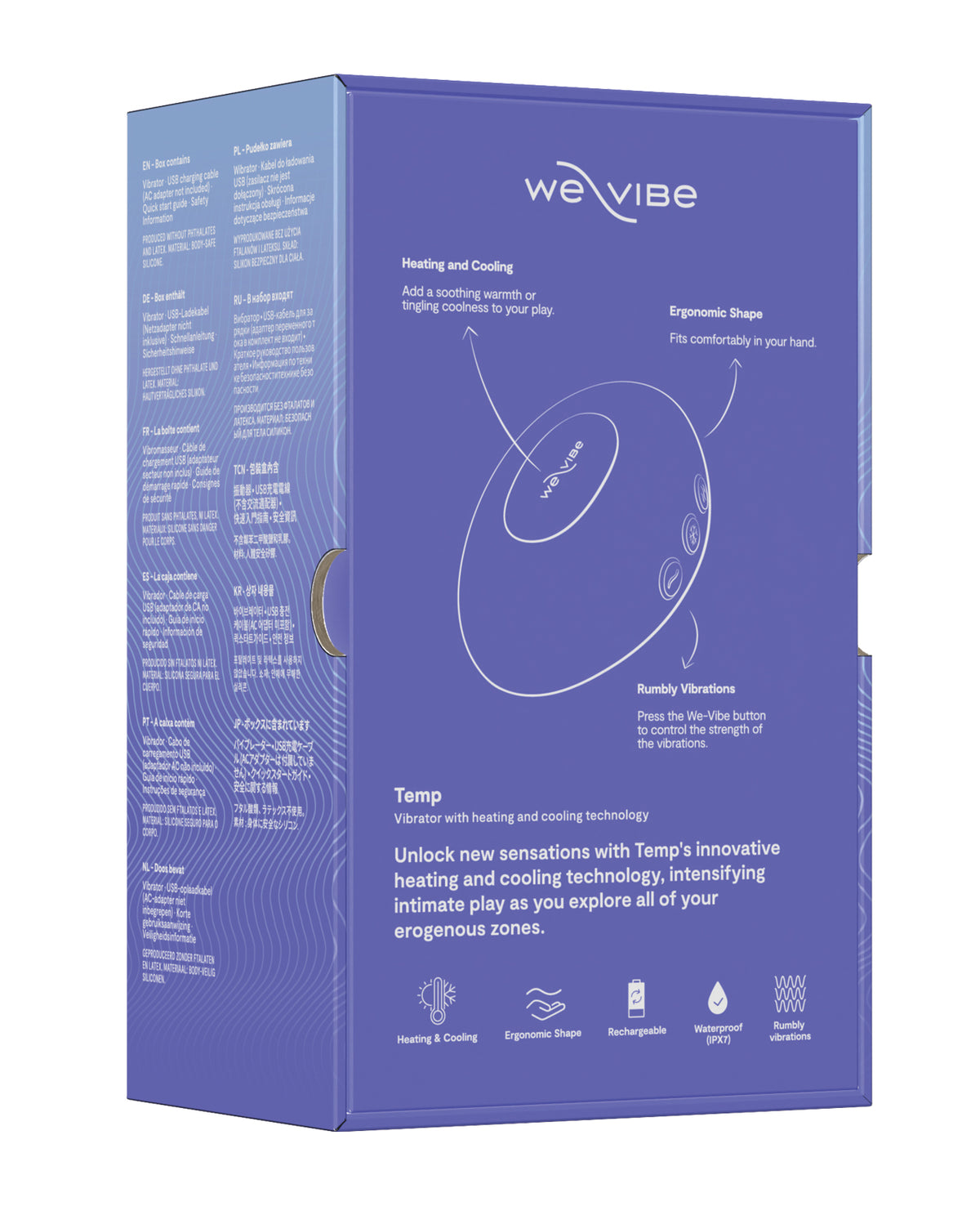 We-Vibe Temp Heating & Cooling Vibrator – Lavender Blue – view 7
