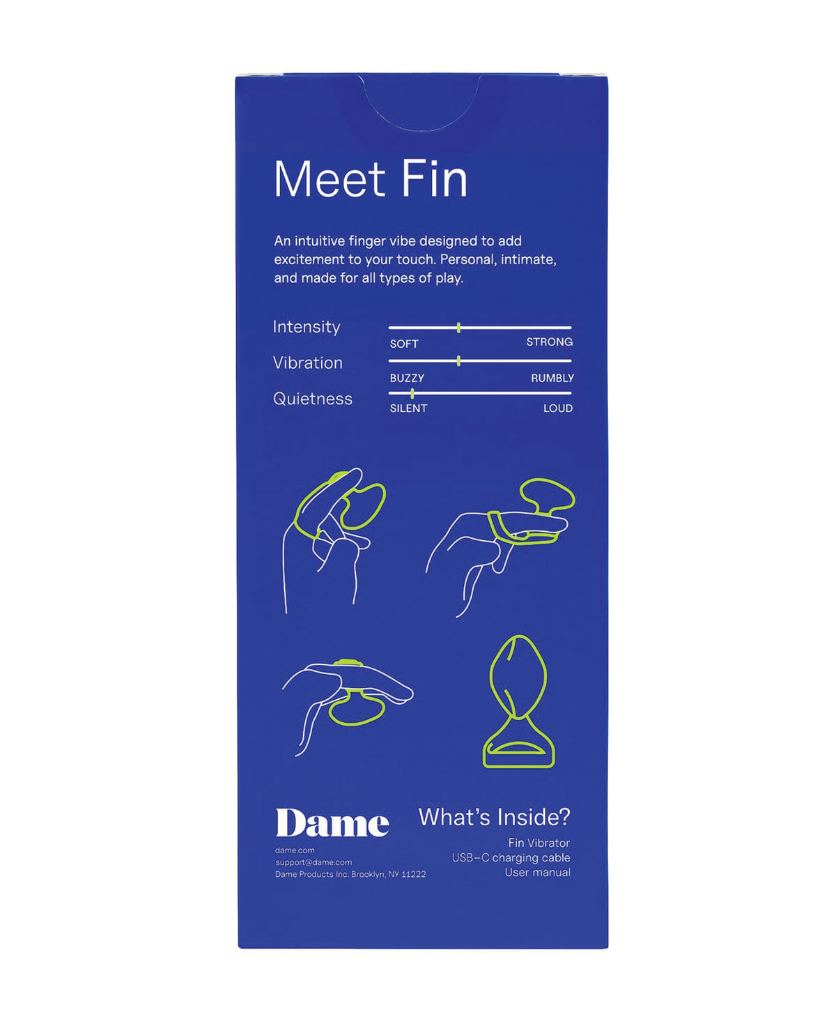 Dame Fin 2.0 finger vibrator in Quartz (view 8)