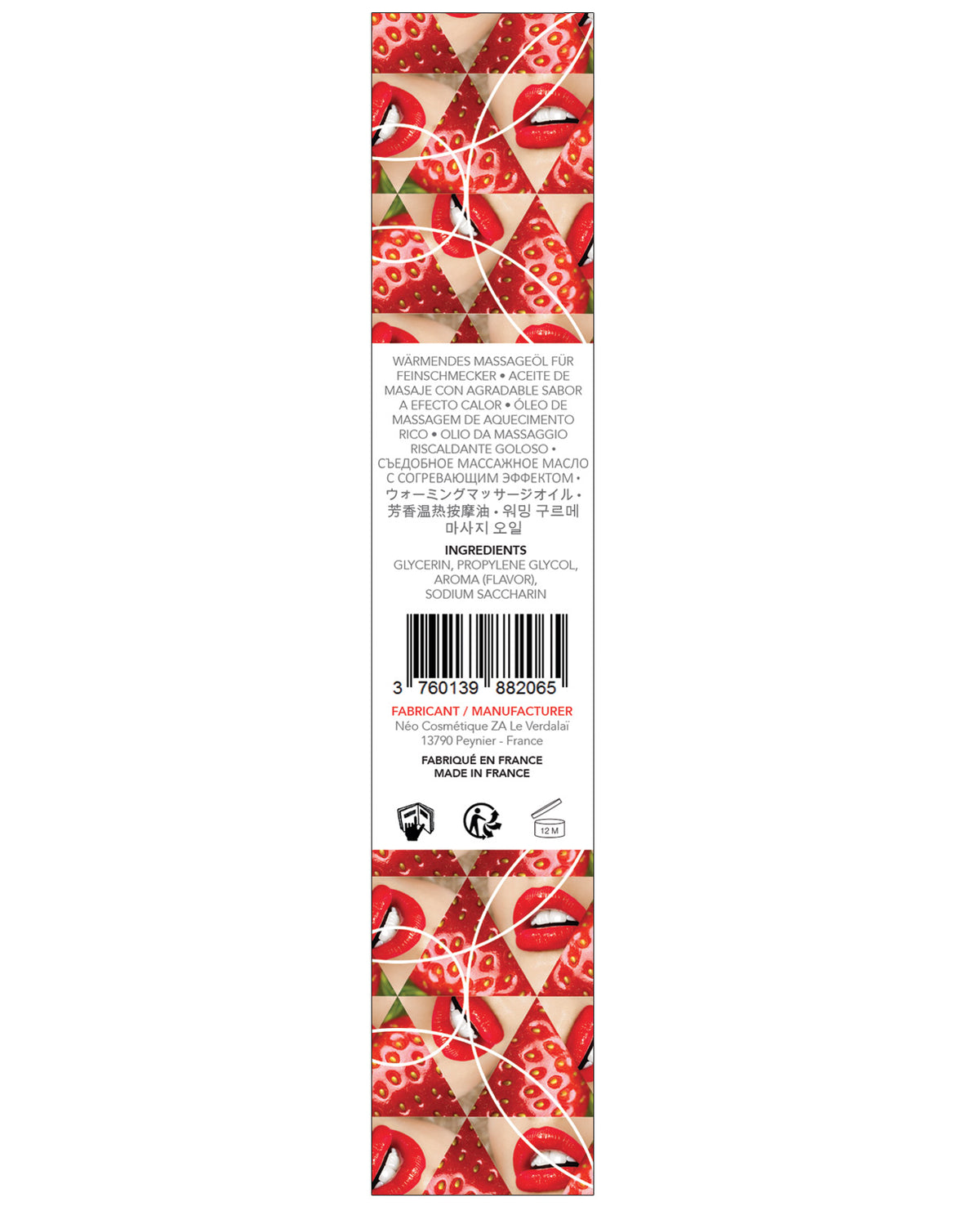EXSENS of Paris Kissable Warming Massage Oil – Strawberry – view 2