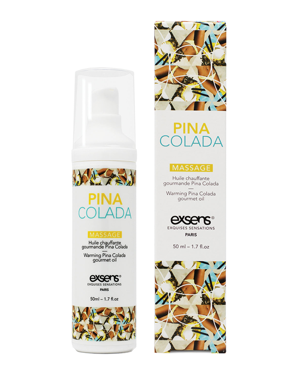 EXSENS of Paris Kissable Warming Massage Oil – Piña Colada