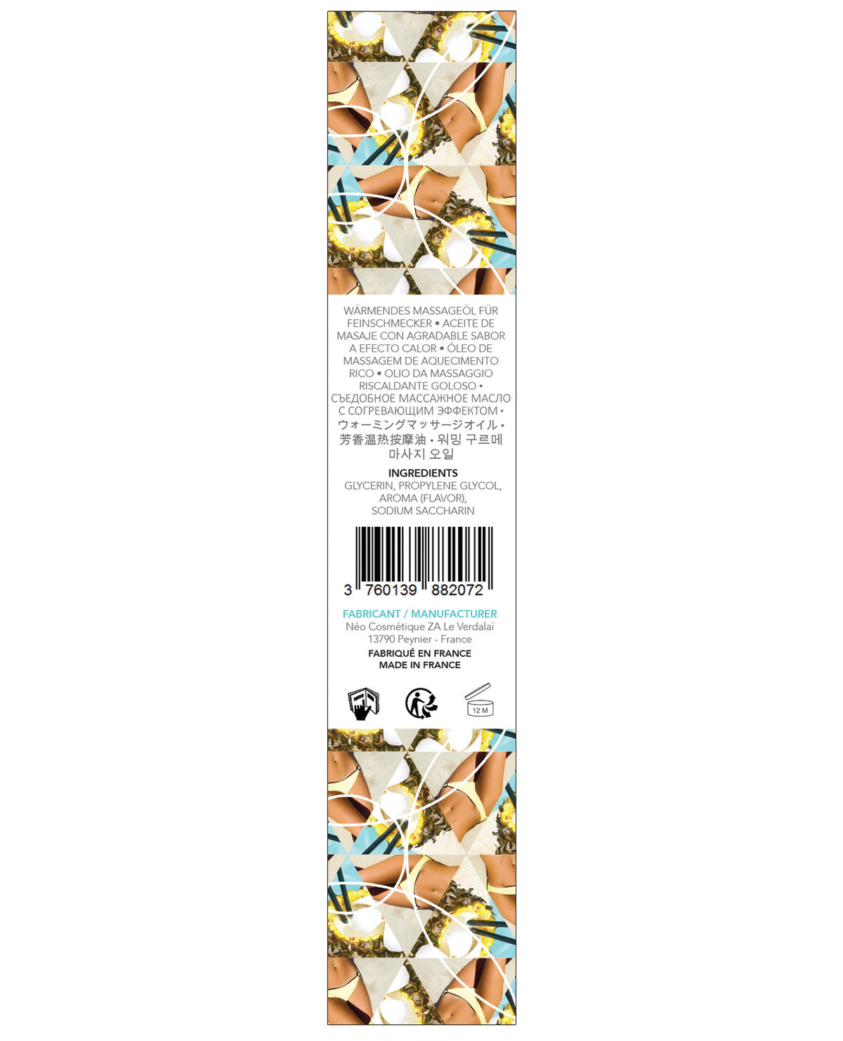 EXSENS of Paris Kissable Warming Massage Oil – Piña Colada – view 2