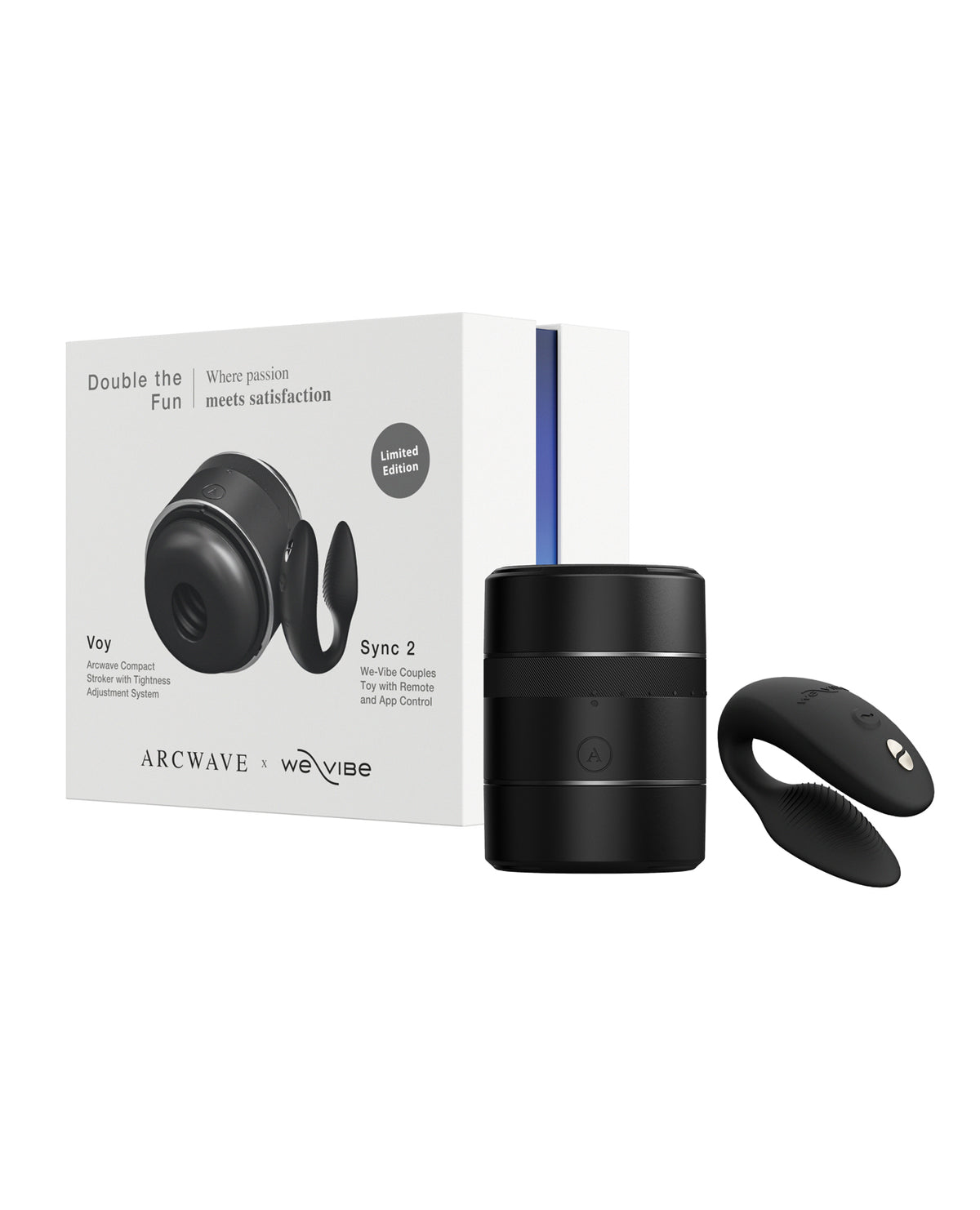 Arcwave Voy & We-Vibe Sync 2 Couples Bundle – Black