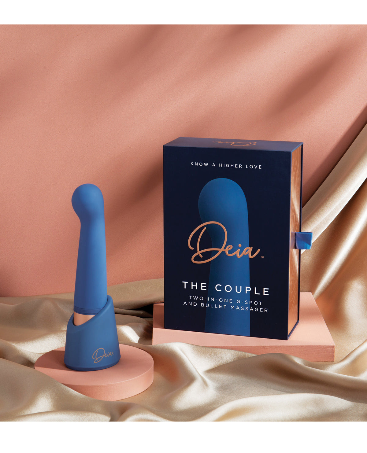 Deia The Couple Nesting Two-in-One Vibrator – Navy – view 7