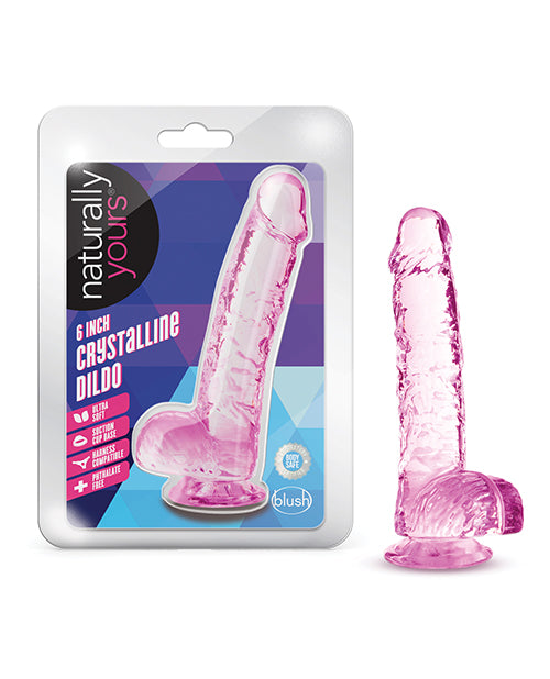 6" Crystalline Dildo - Rose