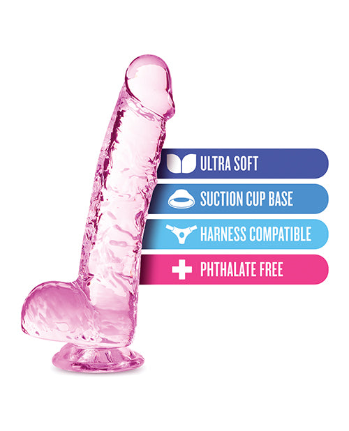 6" Crystalline Dildo - Rose