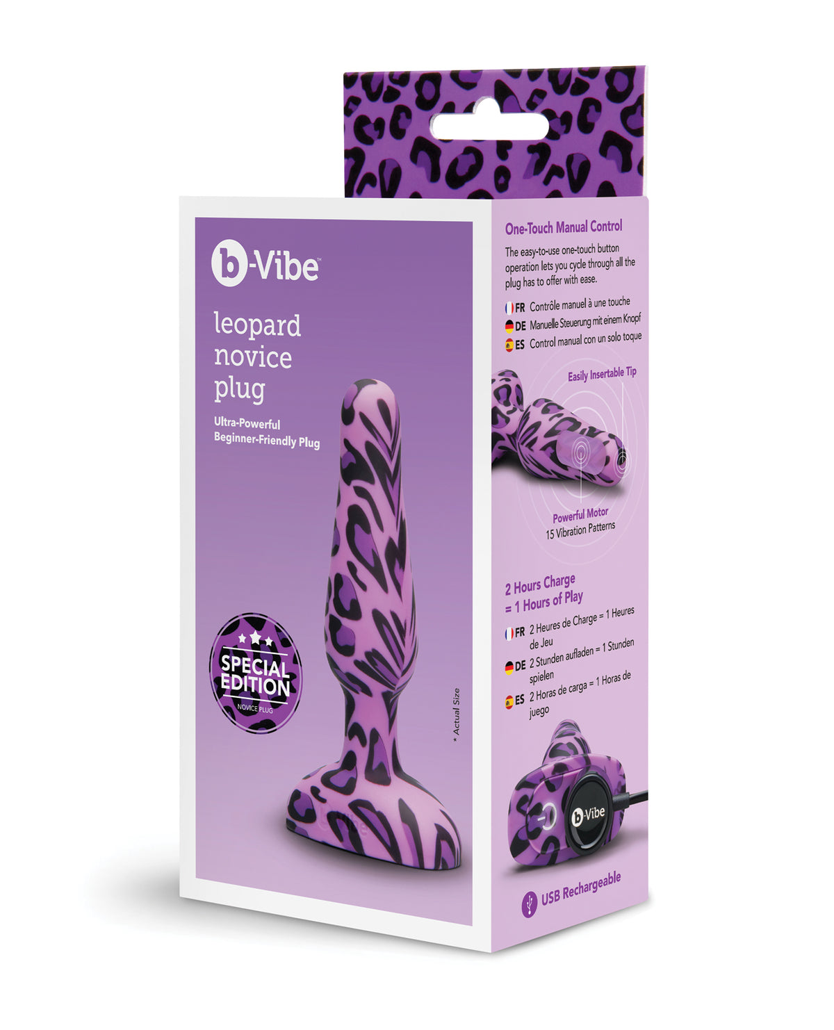 b-Vibe Leopard Novice Vibrating Plug