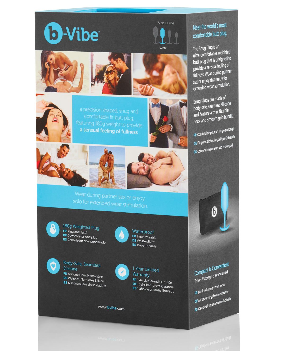 b-Vibe Weighted Snug Plug 3 – 180 g – Teal – view 4