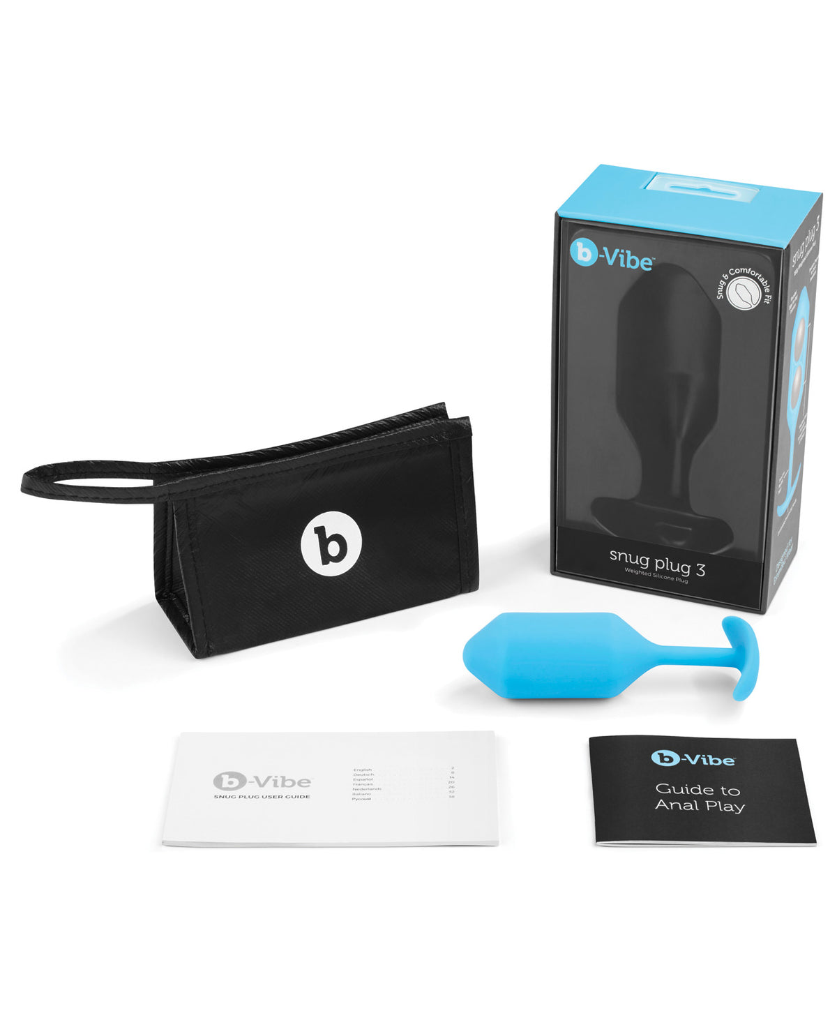 b-Vibe Weighted Snug Plug 3 – 180 g – Teal – view 5