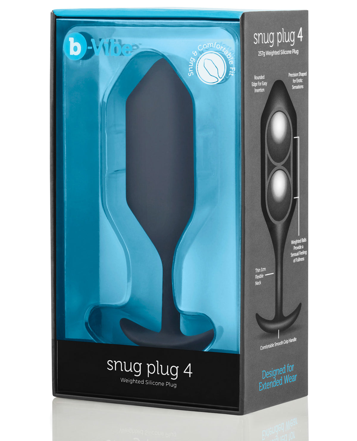 b-Vibe Weighted Snug Plug 4 – 256 g (Black)