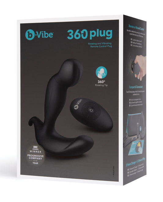 b-Vibe 360 Rotating & Vibrating Plug – Black