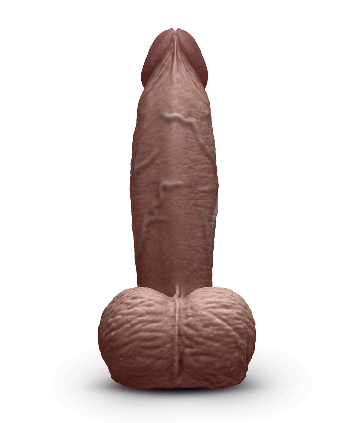 b-Vibe Slipskin 6" Girthy Realistic Dildo – Brown – view 3