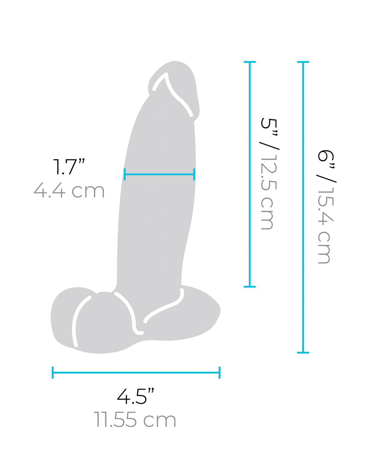 b-Vibe Slipskin 6" Girthy Realistic Dildo – Brown