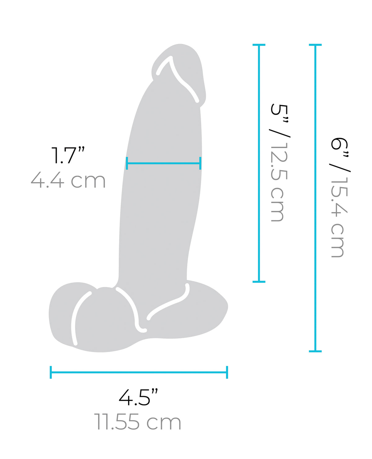 b-Vibe Slipskin 6" Girthy Realistic Dildo – Cream – view 7