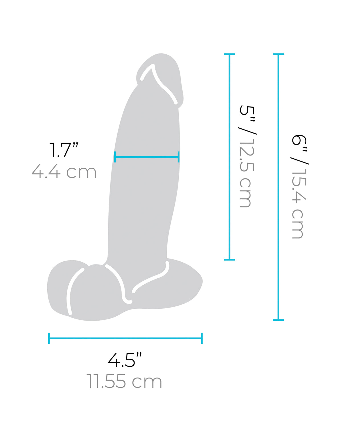 b-Vibe Slipskin 6" Girthy Realistic Dildo – Mocha – view 7