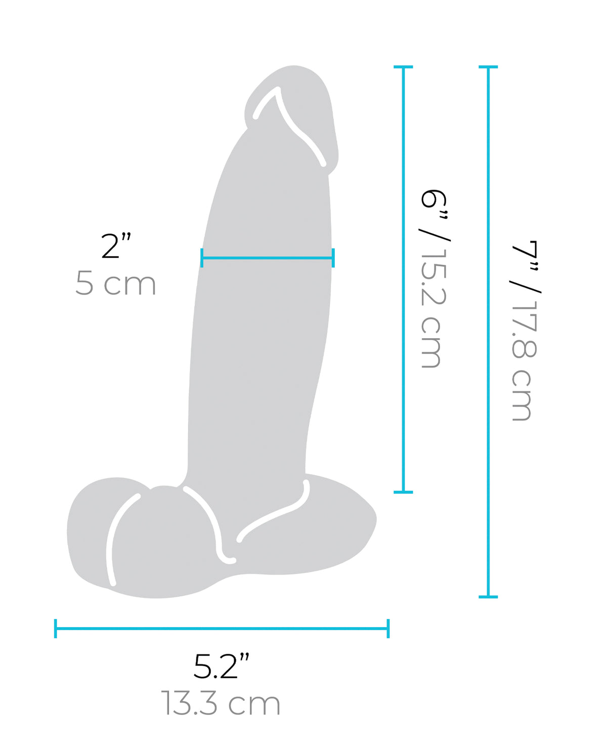 b-Vibe Slipskin 7" Girthy Realistic Dildo – Brown