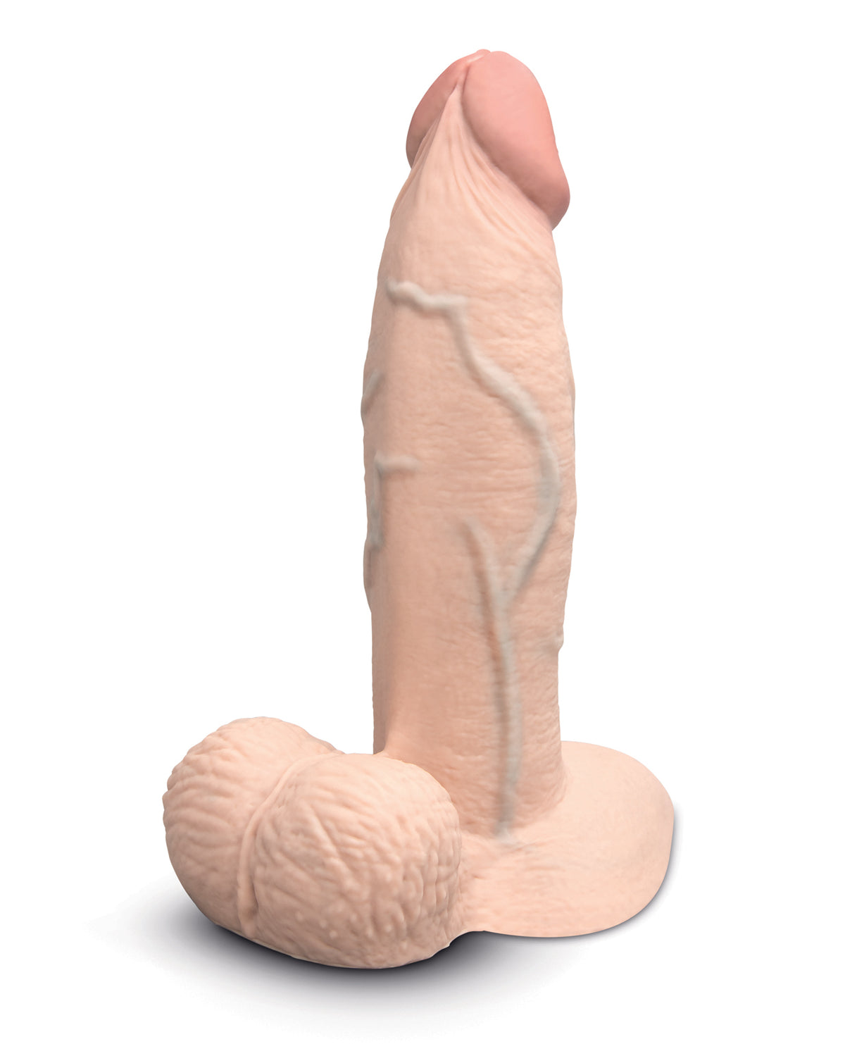b-Vibe Slipskin 7" Girthy Realistic Dildo – Cream – view 2