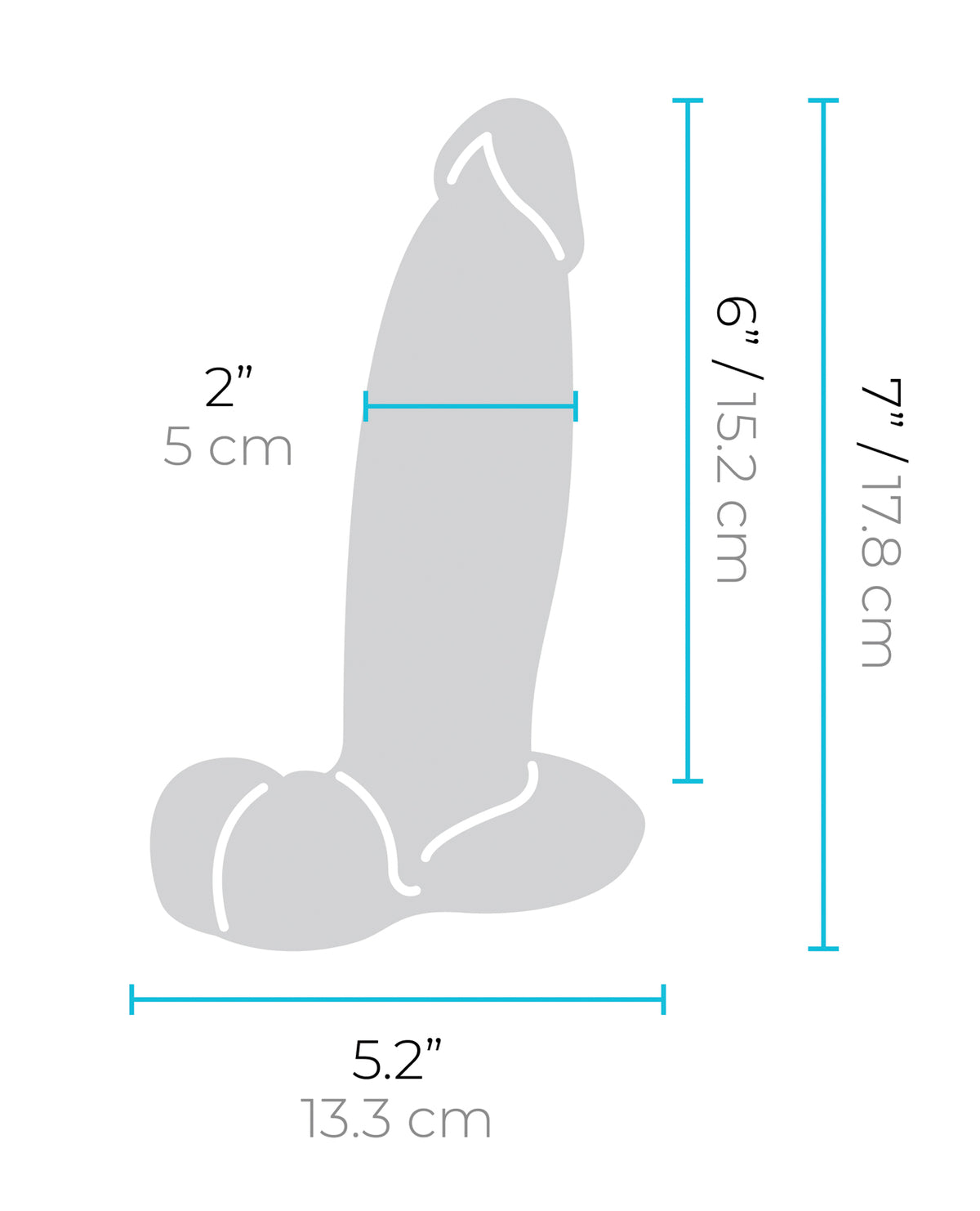 b-Vibe Slipskin 7" Girthy Realistic Dildo – Cream – view 7