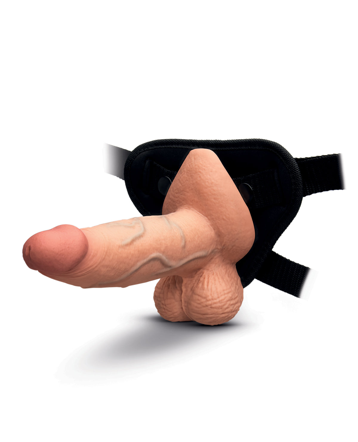 b-Vibe Slipskin 7" Girthy Realistic Dildo – Mocha – view 6