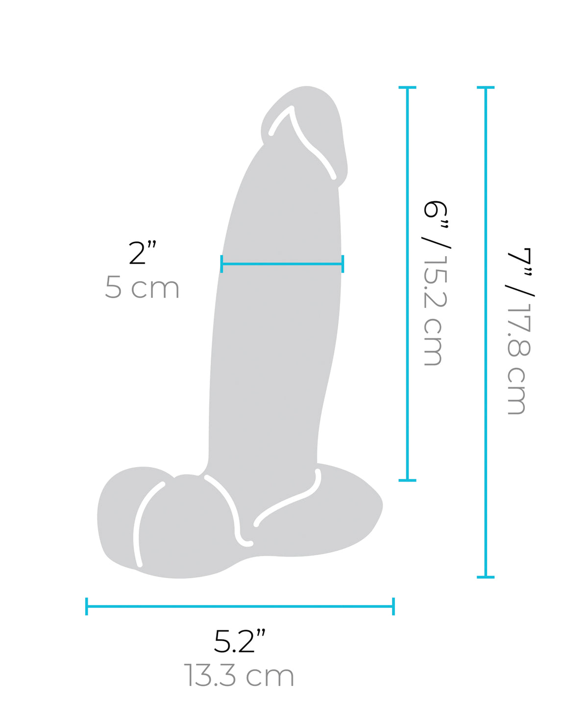 b-Vibe Slipskin 7" Girthy Realistic Dildo – Mocha – view 7