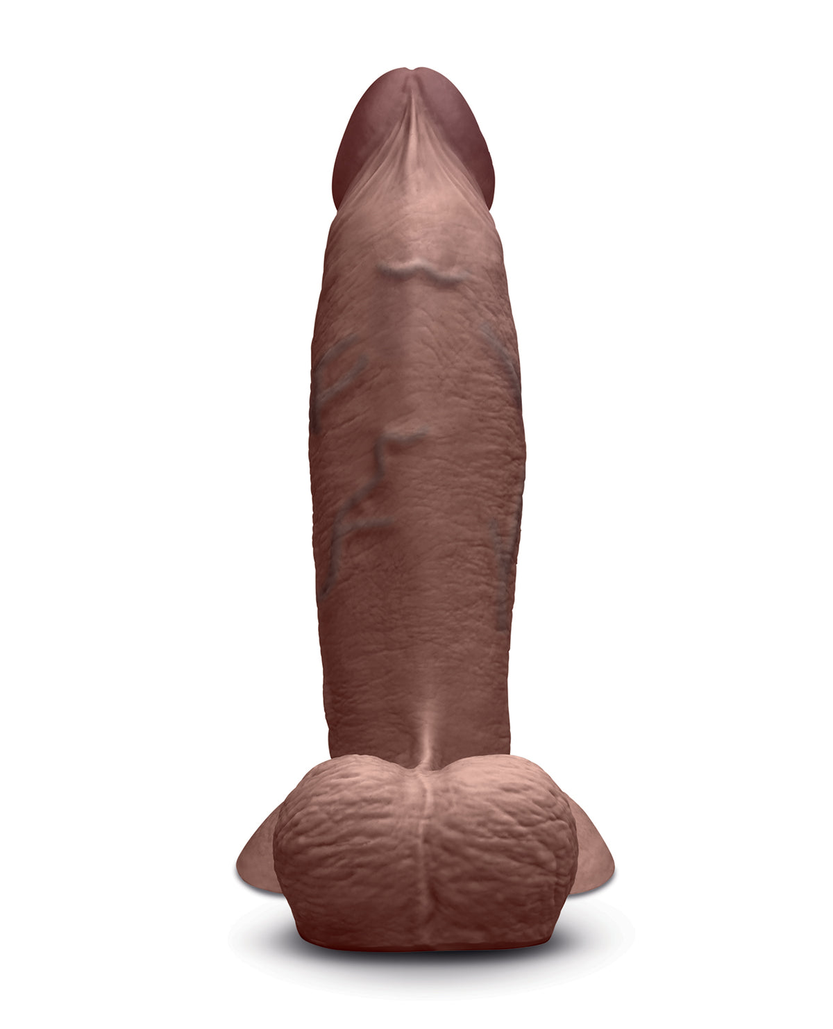 b-Vibe Slipskin 8" Girthy Realistic Dildo – Brown – view 3