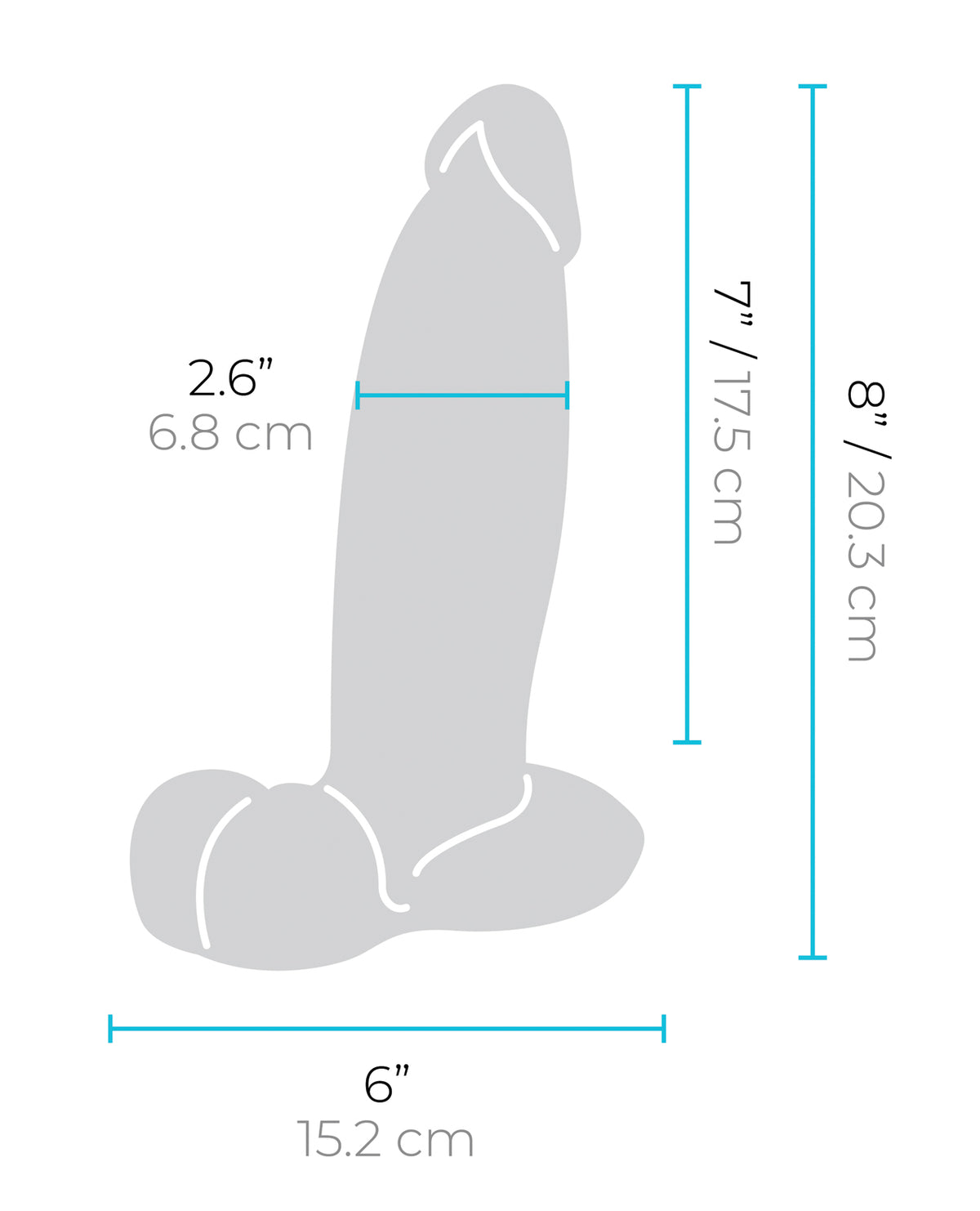 b-Vibe Slipskin 8" Girthy Realistic Dildo – Brown – view 7