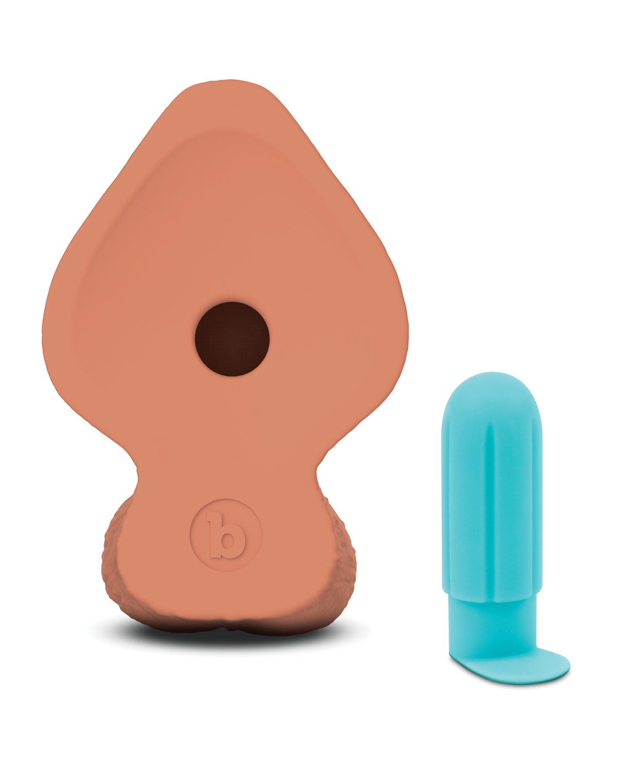 b-Vibe Slipskin 8" Girthy Realistic Dildo – Mocha – view 6
