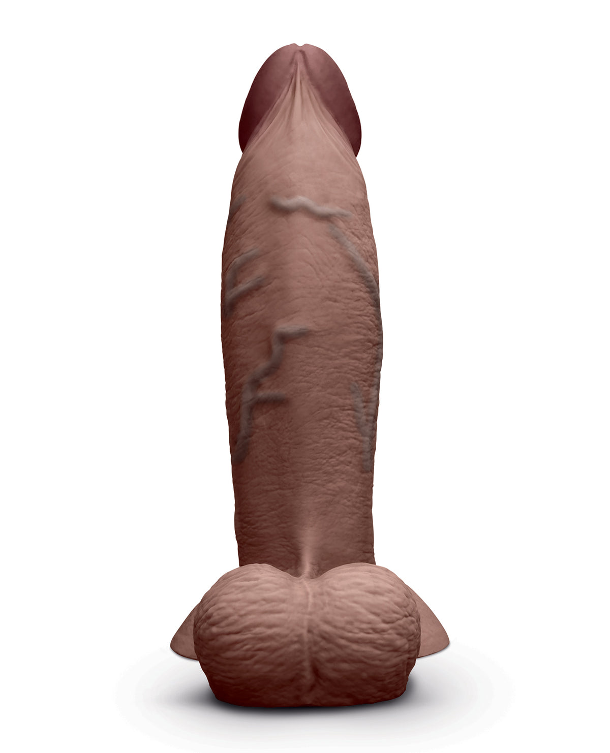 b-Vibe Slipskin 9" Girthy Realistic Dildo – Brown – view 3