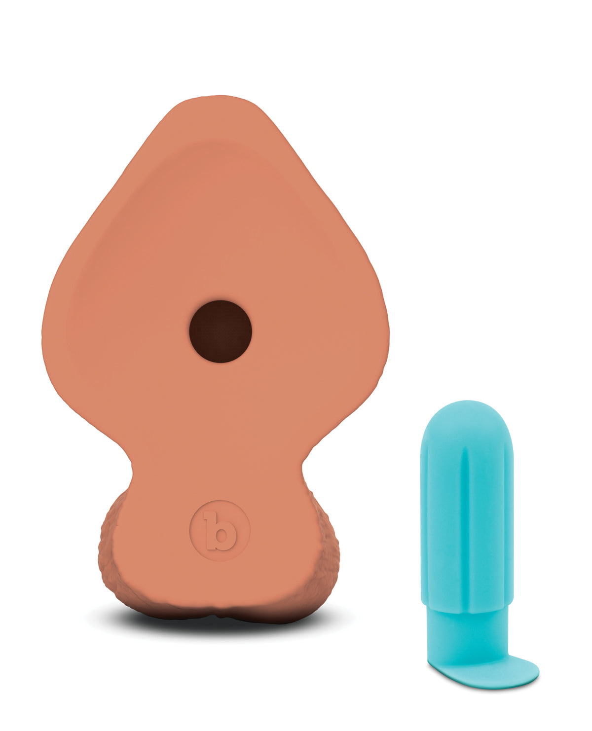 b-Vibe Slipskin 9" Girthy Realistic Dildo – Mocha – view 6