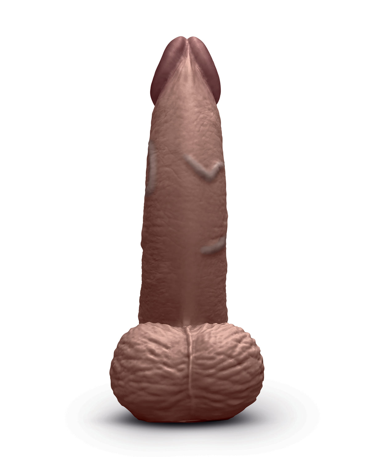 b-Vibe Slipskin 6.5" Curvy Realistic Dildo – Brown – view 3
