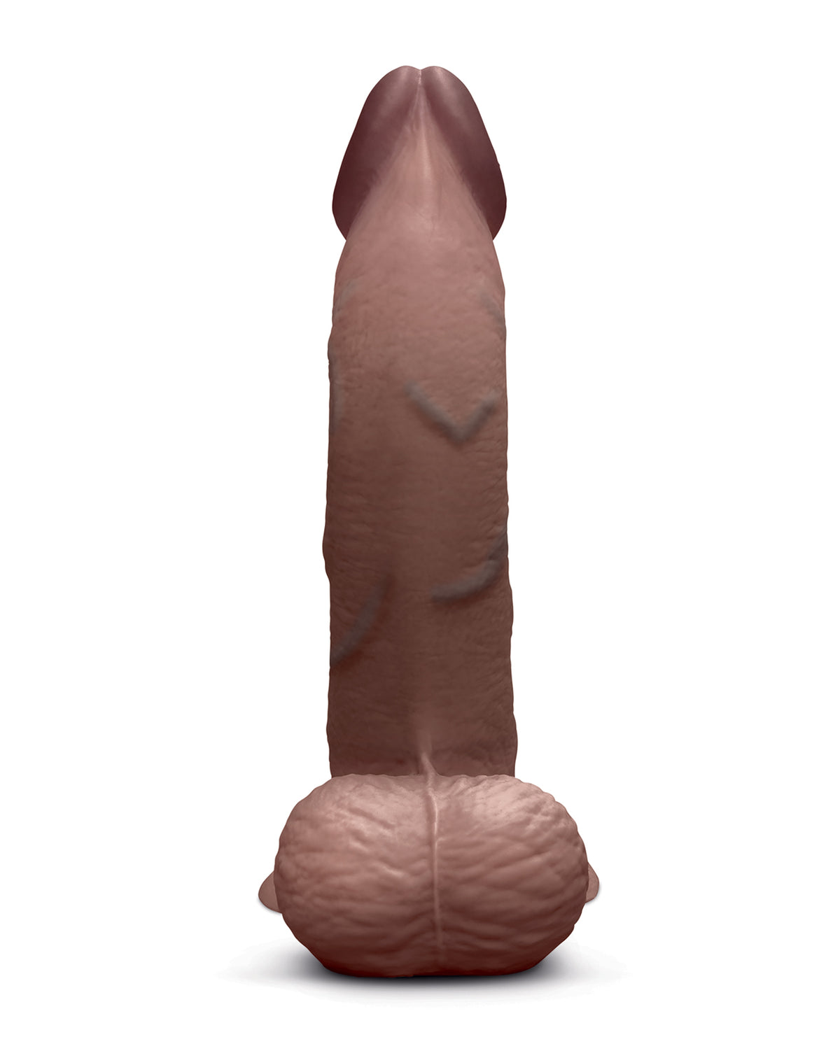 b-Vibe Slipskin 8" Curvy Realistic Dildo – Brown – view 3