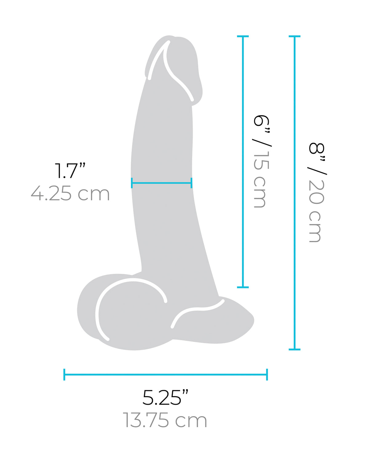 b-Vibe Slipskin 8" Curvy Realistic Dildo – Brown