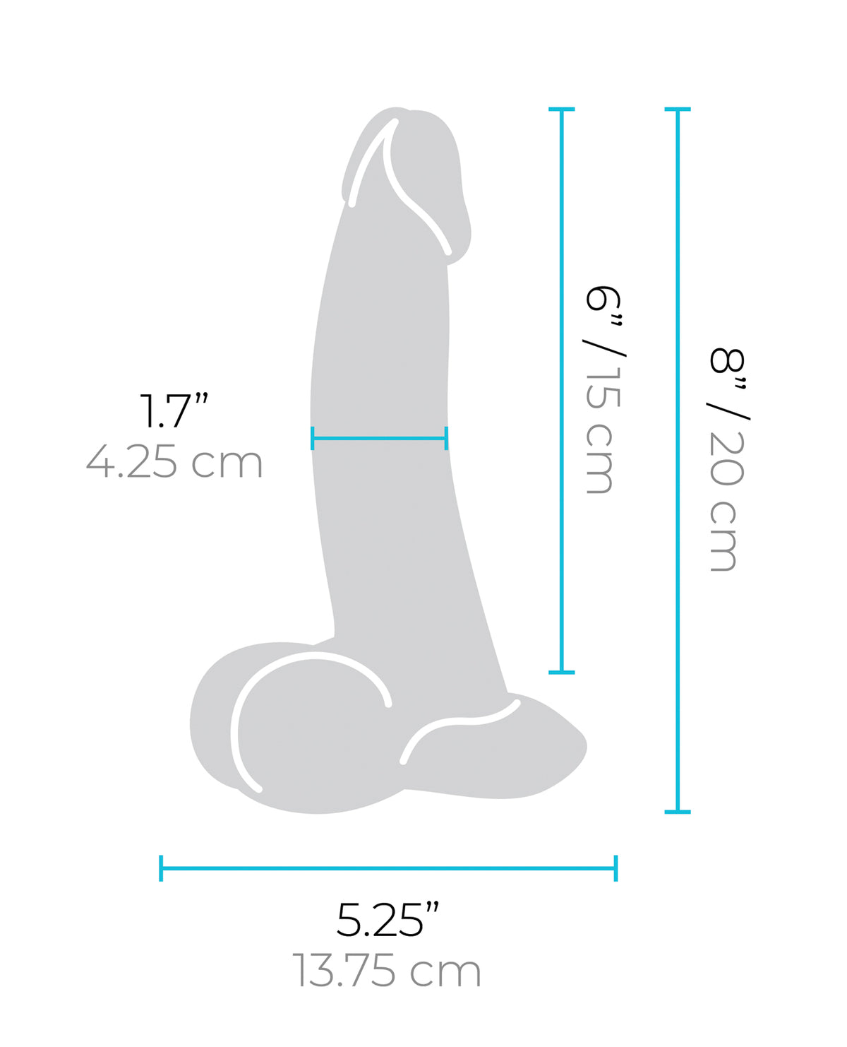 b-Vibe Slipskin 8" Curvy Realistic Dildo – Mocha – view 7