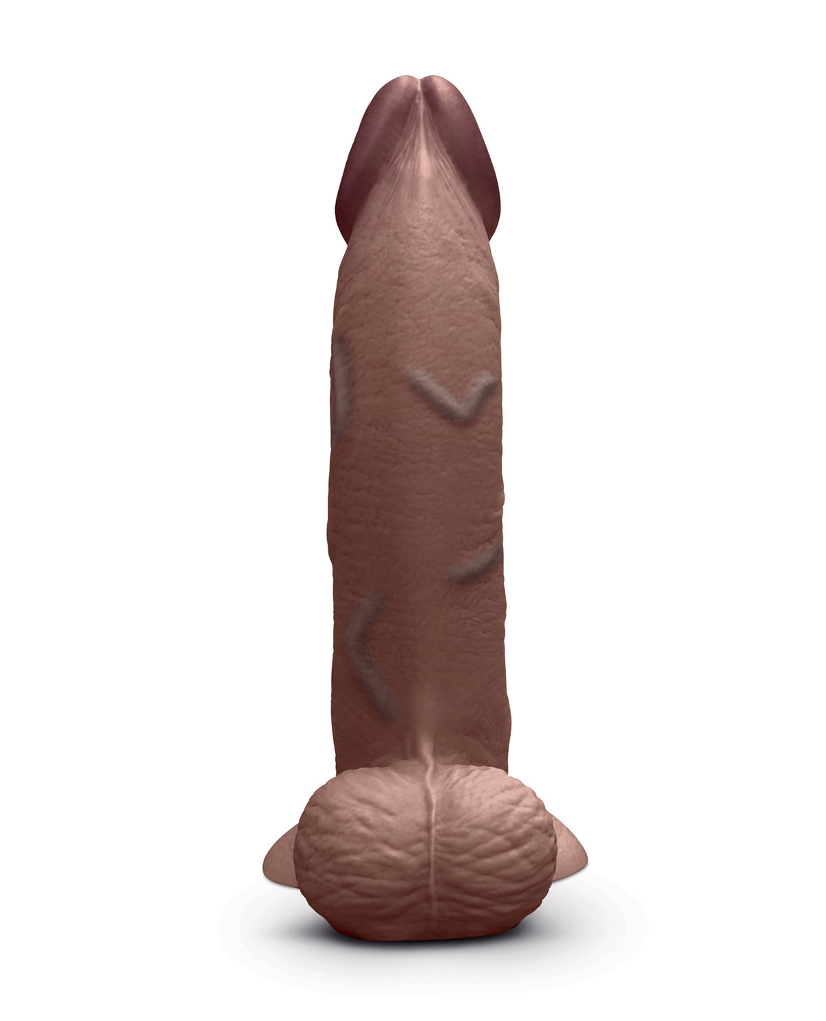 b-Vibe Slipskin 9" Curvy Realistic Dildo – Brown – view 3