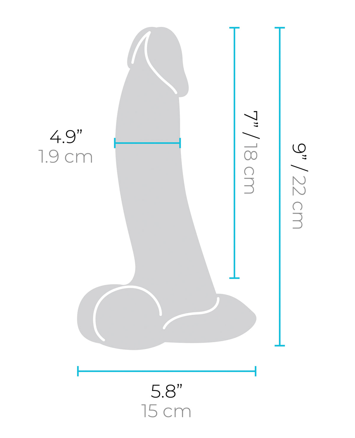 b-Vibe Slipskin 9" Curvy Realistic Dildo – Cream – view 7