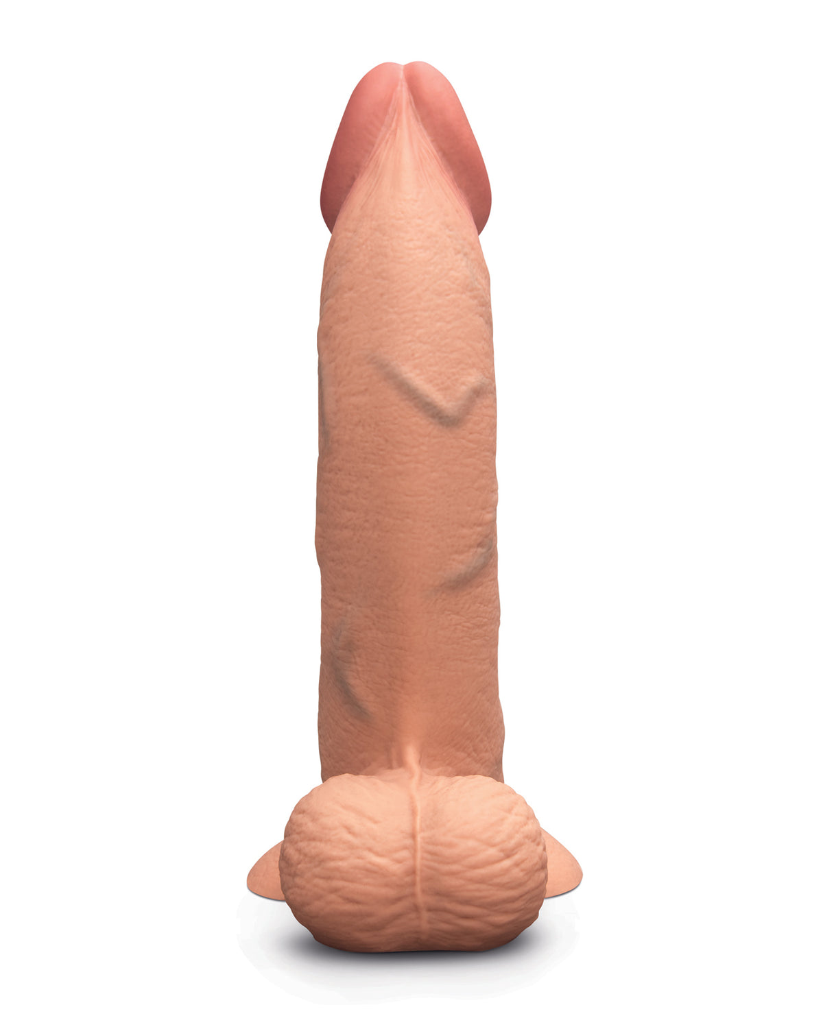 b-Vibe Slipskin 10" Curvy Realistic Dildo – Mocha – view 3