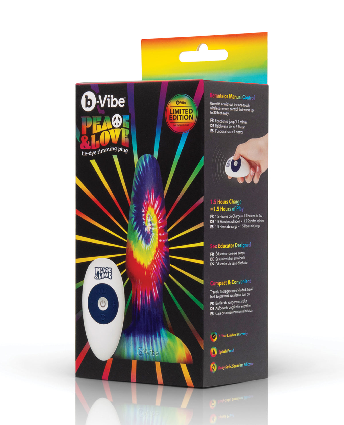 b-Vibe Peace & Love Tie-Dye Rimming Plug