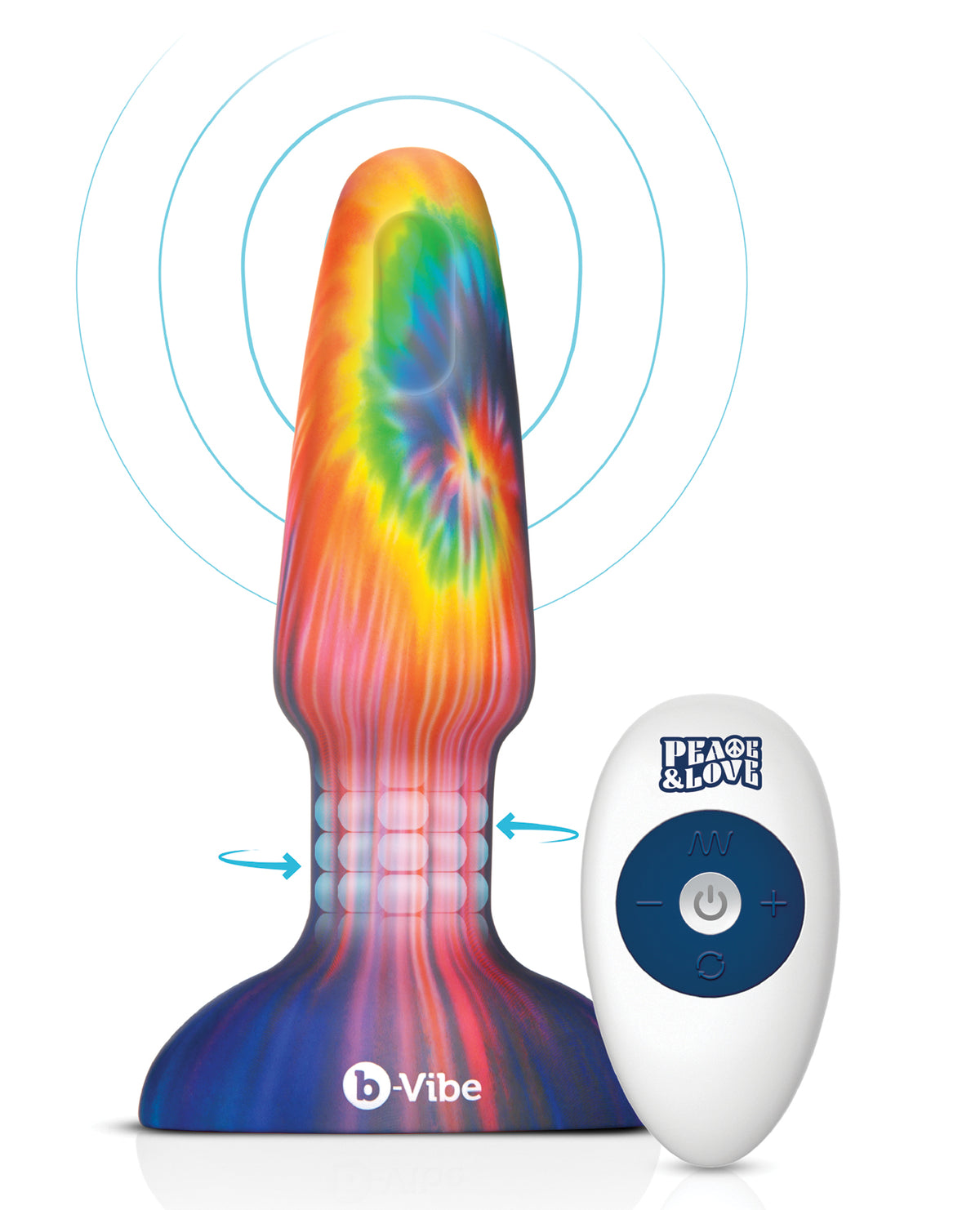 b-Vibe Peace & Love Tie-Dye Rimming Plug – view 6