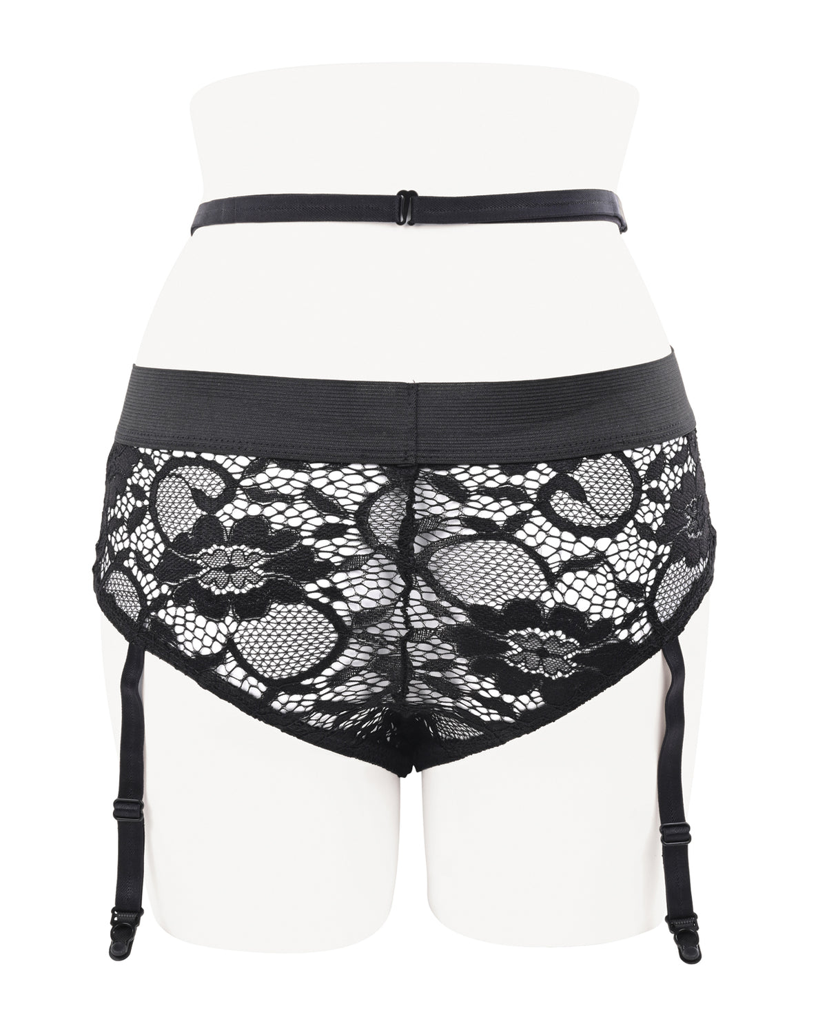 Gender X Snuggle Up Dual-Motor Strap-On Vibe with Lace Harness – Blue – view 4
