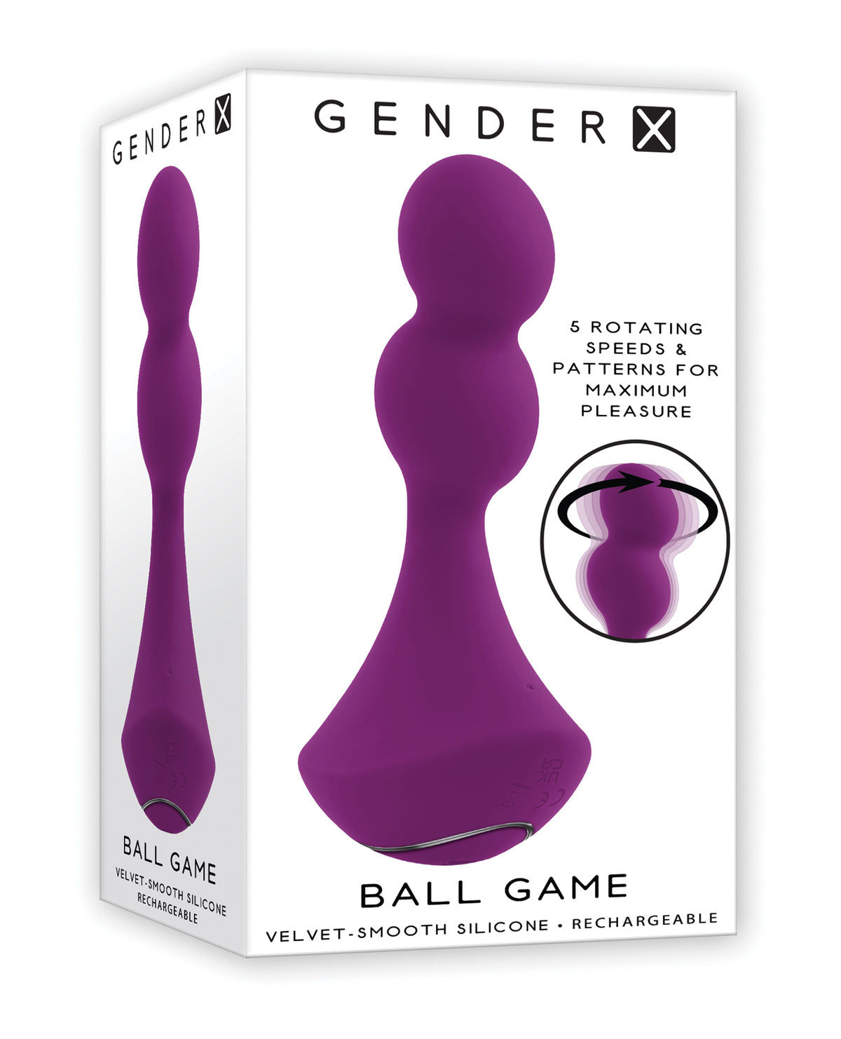 Gender X Ball Game Rotating Vibrator – Purple