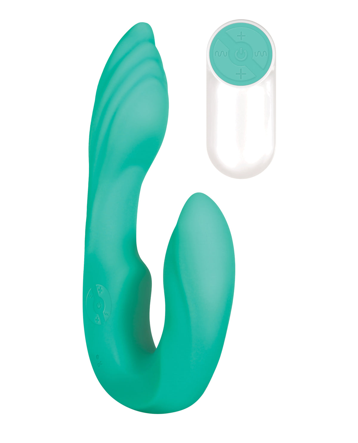 Gender X Strapless Seashell Wearable Dual Vibe – Teal – view 3