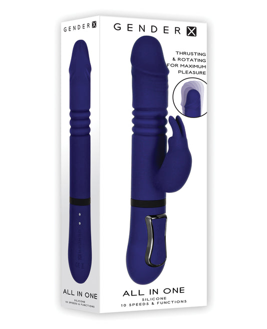 Gender X All in One Thrusting Rabbit Vibrator – Purple