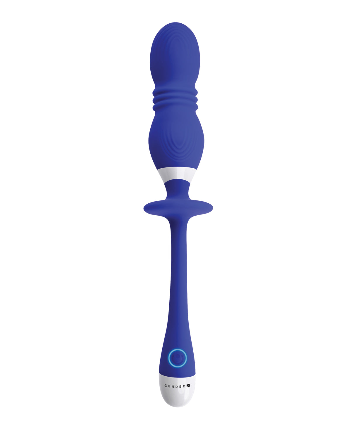 Gender X Play Ball Thrusting Vibrator – Blue – view 3