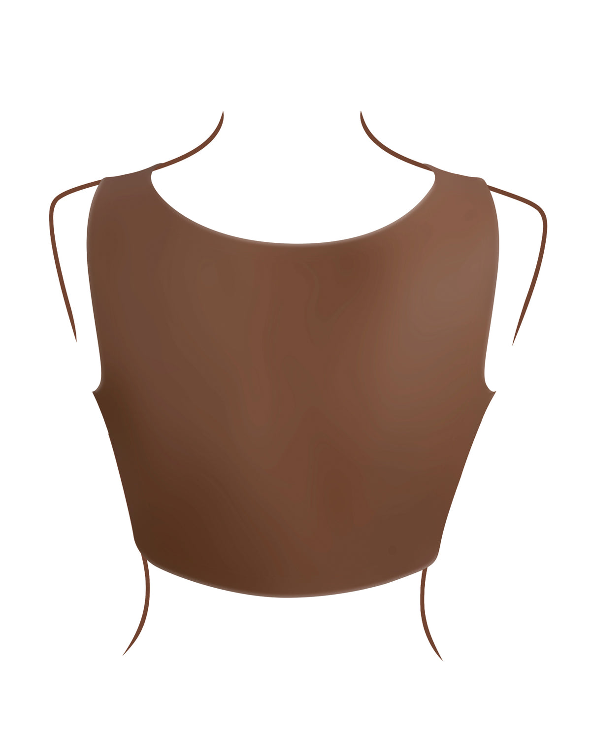 Gender X Realistic Breast Plate – D-Cup – Dark – view 4