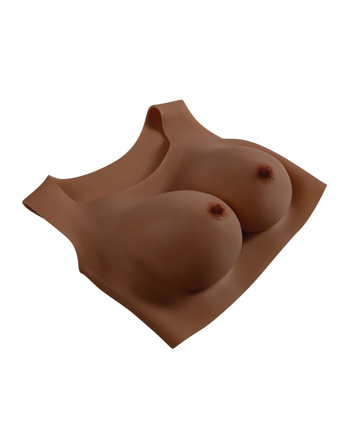 Gender X Realistic Breast Plate – D-Cup – Dark – view 5