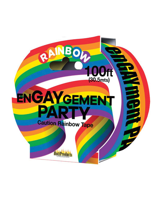 Engaygement Rainbow Caution Tape – 100 ft